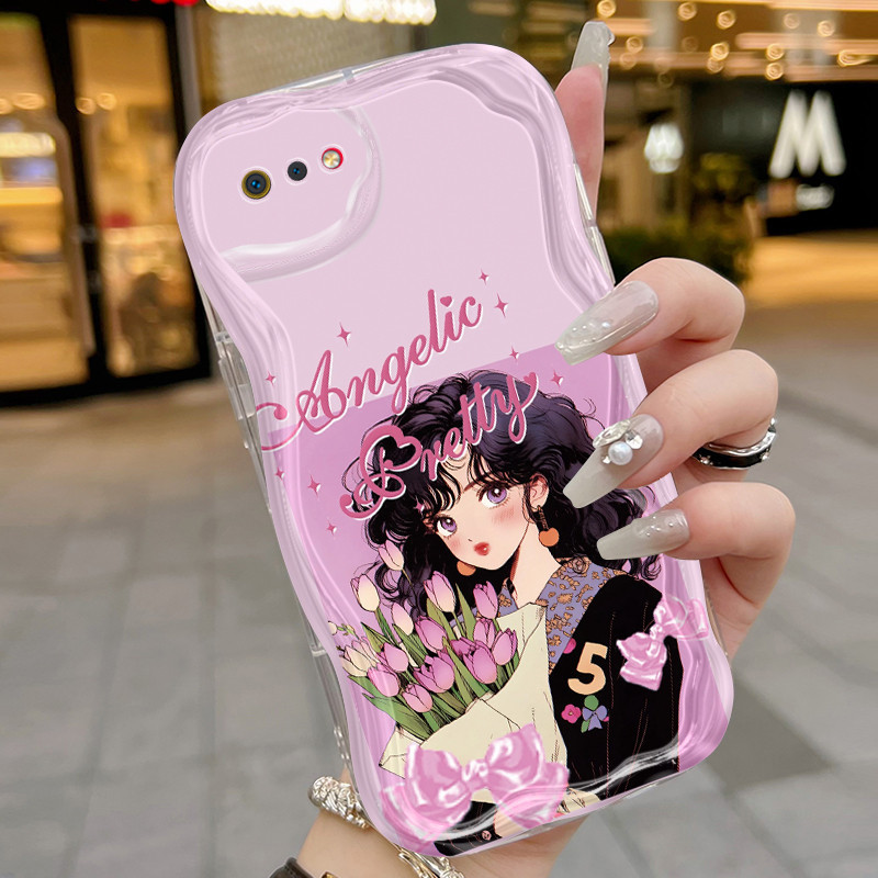 Casing Hp Realme C2 Realme C2s OPPO A1K Case Casing HP Softcase lembut wanita Kesing ponsel pola ker