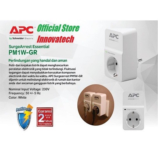 Apc Surge Protector Pm1Wgr / Pm1W-Gr Colokan Anti Petir