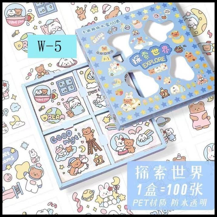 

HOT DEAL 100 LEMBAR STIKER MOTIF KARTUN KOREA LUCU ANTI AIR DEKORASI DIY !!!!