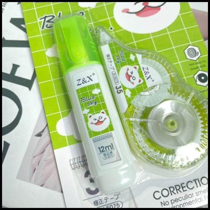 

TERMURAH CORRECTION TAPE PAKET TIP EX 2 IN 1 ROLL + TIPEX CAIR COMPACT !!!!!
