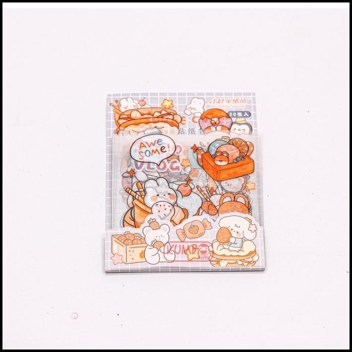 

BEST DEAL STICKER MOMO TRANSPARANT 20 LEMBAR KARTUN UNIK BENING ANTI AIR !!