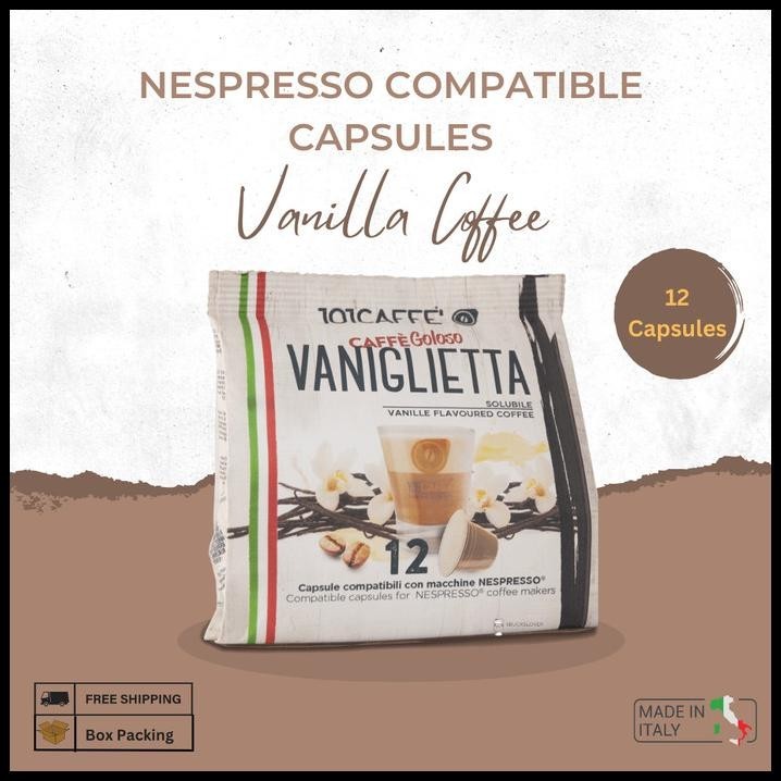 

TERBARU NESPRESSO CAPSULES - VANILLA COFFEE 12 CAPSULES (MADE IN ITALY) !!!
