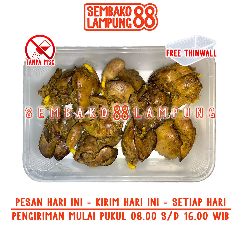 

Ungkep Hati Ayam 10 Pcs | Sembako Lampung 88