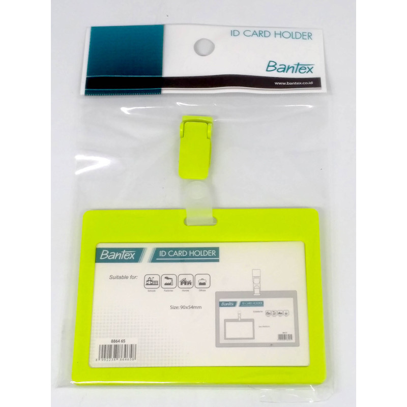

Bantex Id Card Landscape + Clip Warna Lime 8864 65