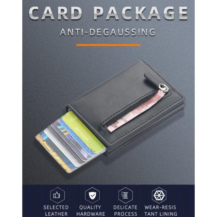 

DOMPET KARTU CARD HOLDER KULIT ANTI RFID BAELLERRY IMPORT BLY036