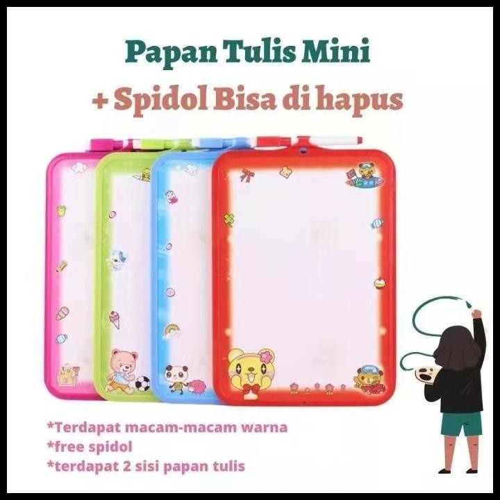 

TERBARU PAPAN TULIS MINI 19X26CM / COLORFUL WHITE BOARD / WHITE BOARD WIPE AND !!!!!