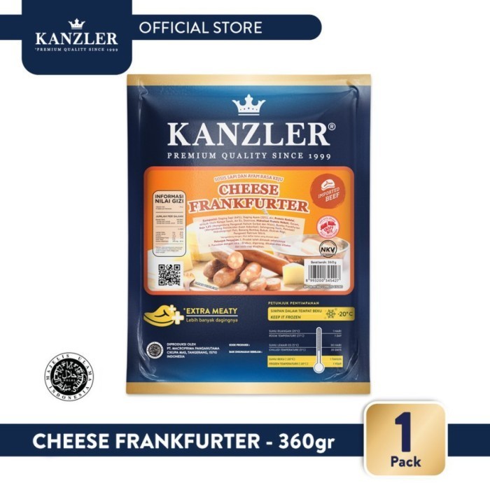 

Ready stock] Sosis Kanzler Cheese Frankfurter 360g