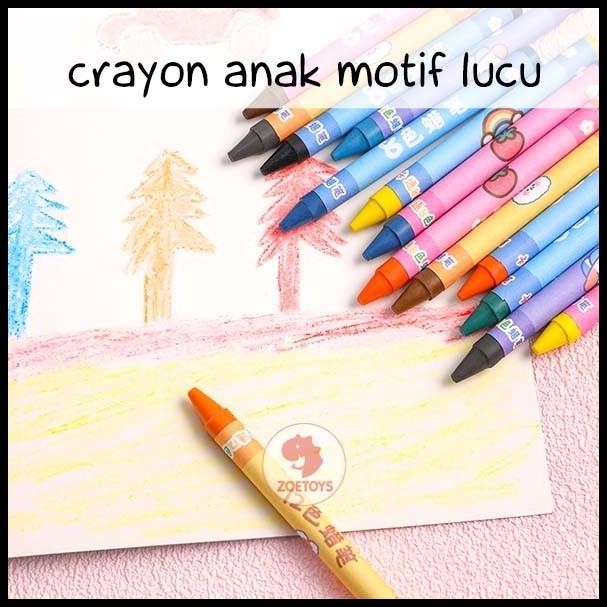 

DISKON ZOETOYS CRAYON ANAK MOTIF LUCU 8 12 CT | PERLENGKAPAN MEWARNAI ANAK