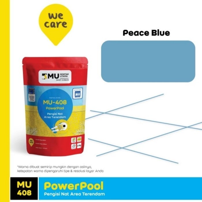 Terbaru Mu 408 Power Pool Pengisi Nat Kolam Renang 2Kg ( Peace Blue ) Promo Terlaris