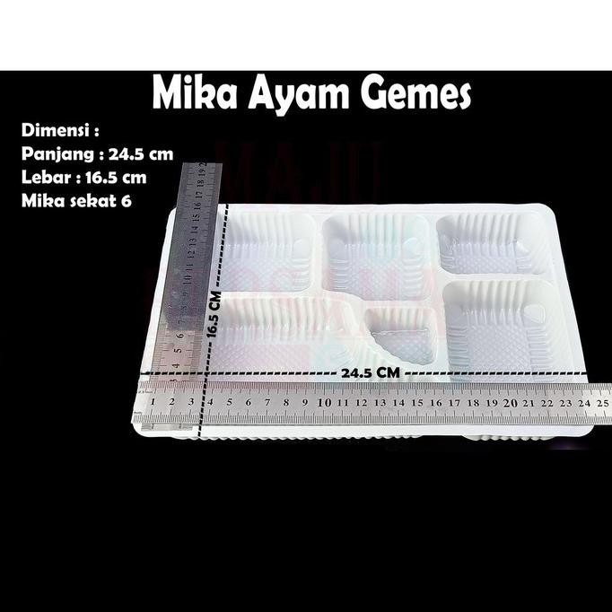 Mika Sekat 6 Kotak Bento Lunch Mika Box Ayam Kremes Sekat 6 Isi 50Pcs Chen_Xiee