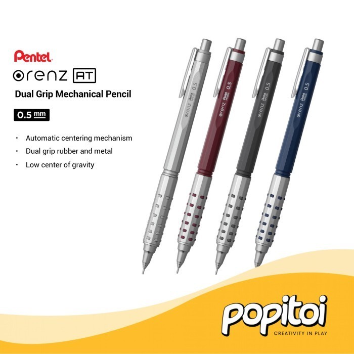 

Andma Pentel Orenz AT Dual Grip Mechanical Pencil 0.5 mm Pensil Mekanik