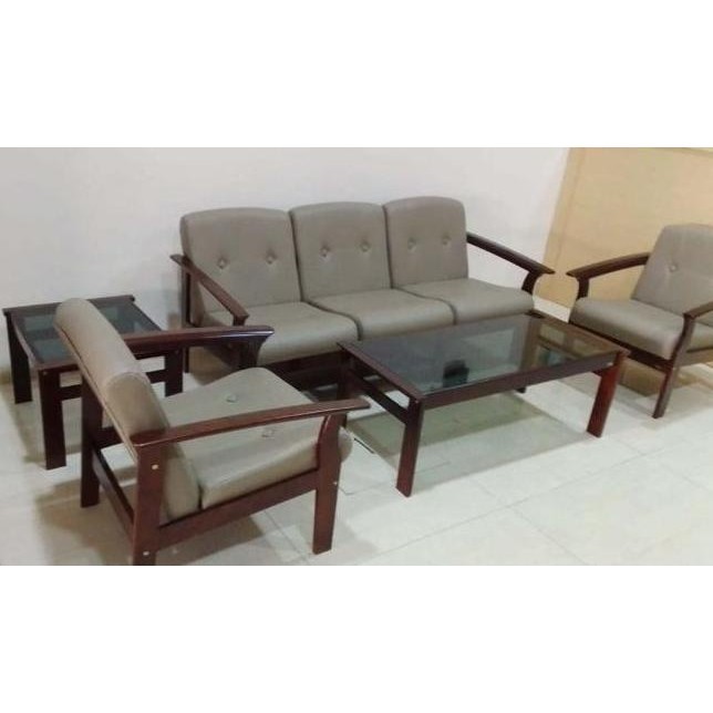 Set Sofa Kayu Aprilia Ligna Sofa Sofa Minimalis Kursi Tamu Kayu Asli Derinalaa