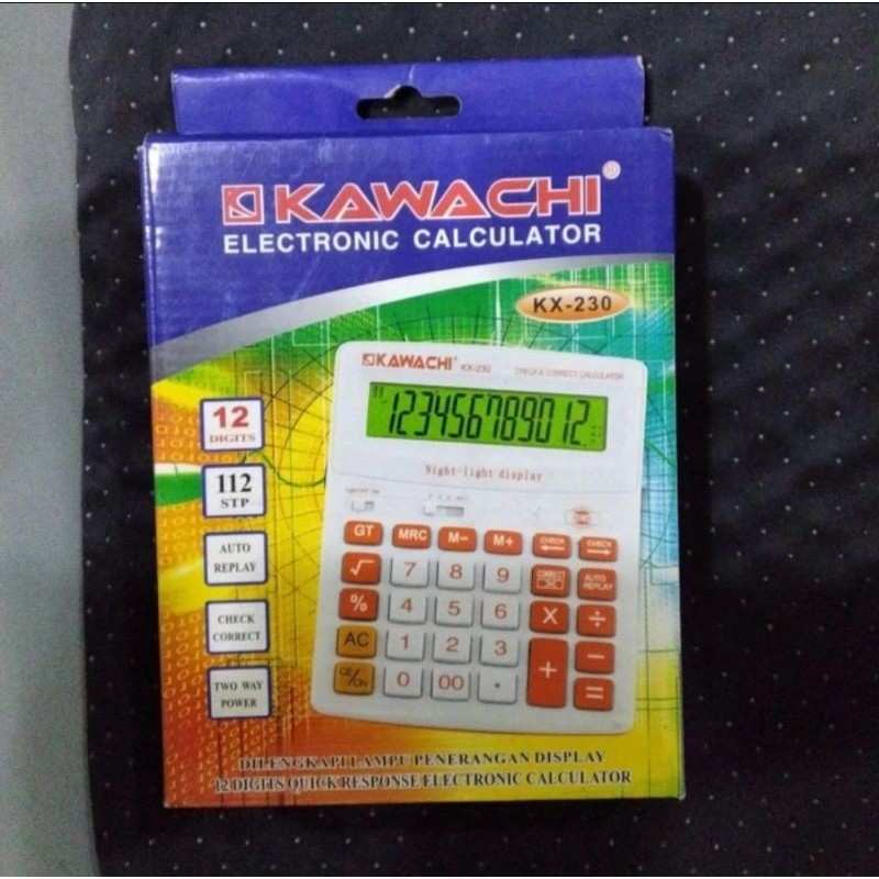 

KAWACHI KX 230 KALKULATOR 12 DIGIT CHECK CORRECT