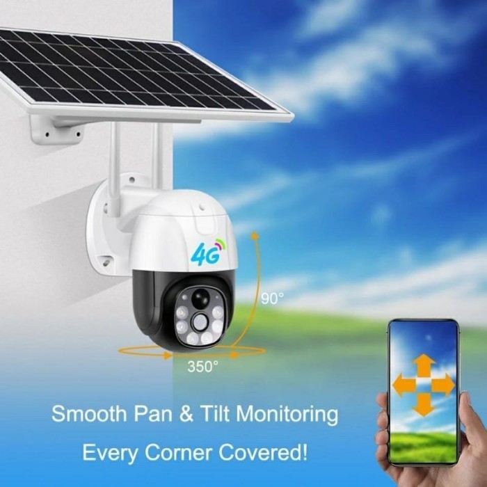 Camera Cctv Wifi Simcard 4G Gsm Solarcell Solar Panel Surya Outdoor