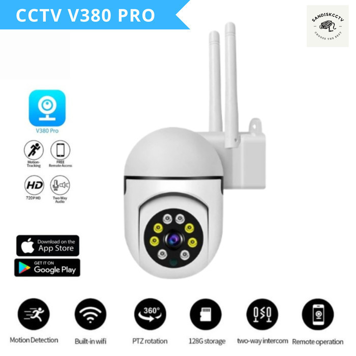 Cctv Wifi V380 Pro Ip Cam Smart Camera Full Hd 2 Antena