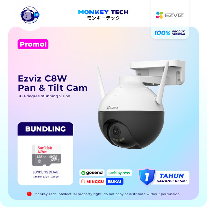 Ezviz C8W 4Mp 2K+ Pan & Tilt Wi-Fi Camera
