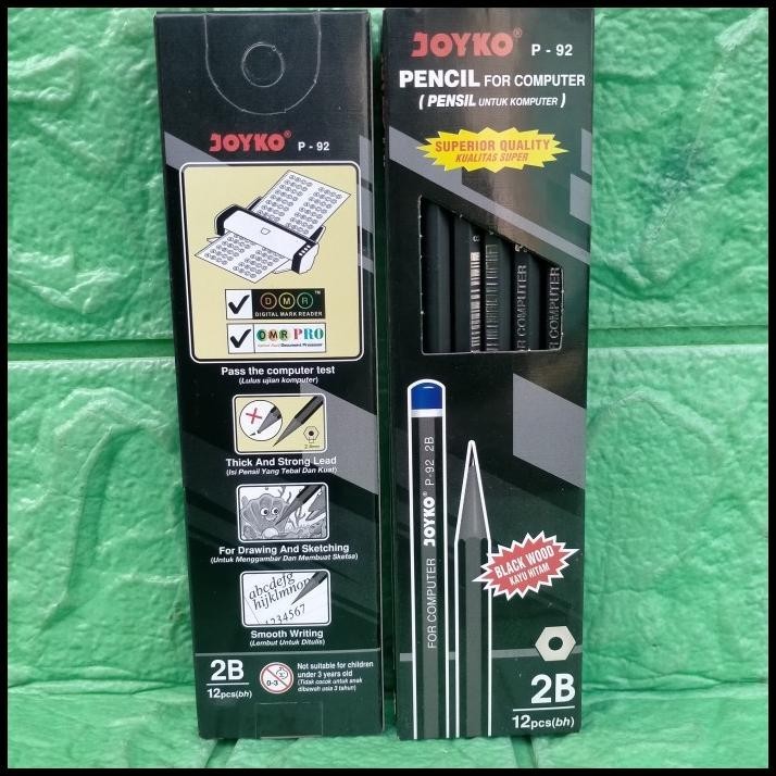 

HOT DEAL 1 PACK PENSIL 2B HITAM JOYKO P-92 BLACK FOR COMPUTER P 92 ISI 12PCS !