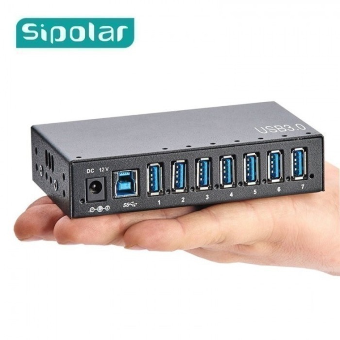 SIPOLAR A-173 Industrial USB HUB 7 Port USB3.0 Super Speed