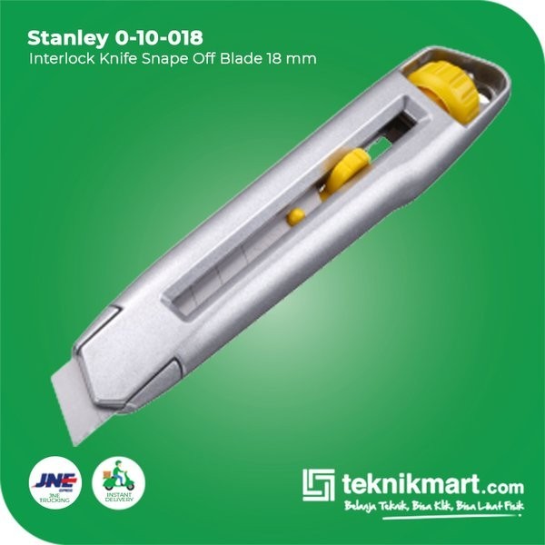 

Stanley Interlock Knife Snape Off Blade / Pisau Cutter 18Mm 0-10-018
