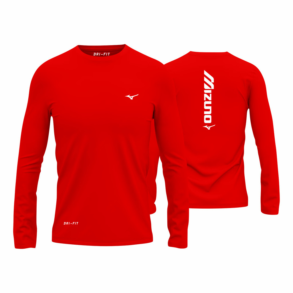 Atasan Olahraga Baju Fitnes Kaos Senam Gym Lari Running Unisex Lengan Panjang Dryfit