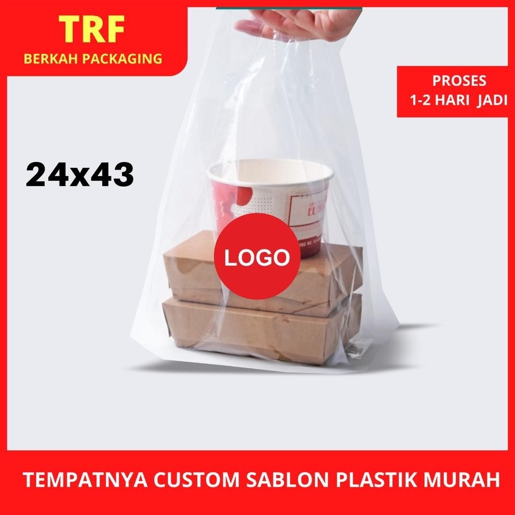 

Galuhferdian552 Plastik Bening Makanan Sablon Custom Isi 50 Pcs Size 24 X 43 Murah
