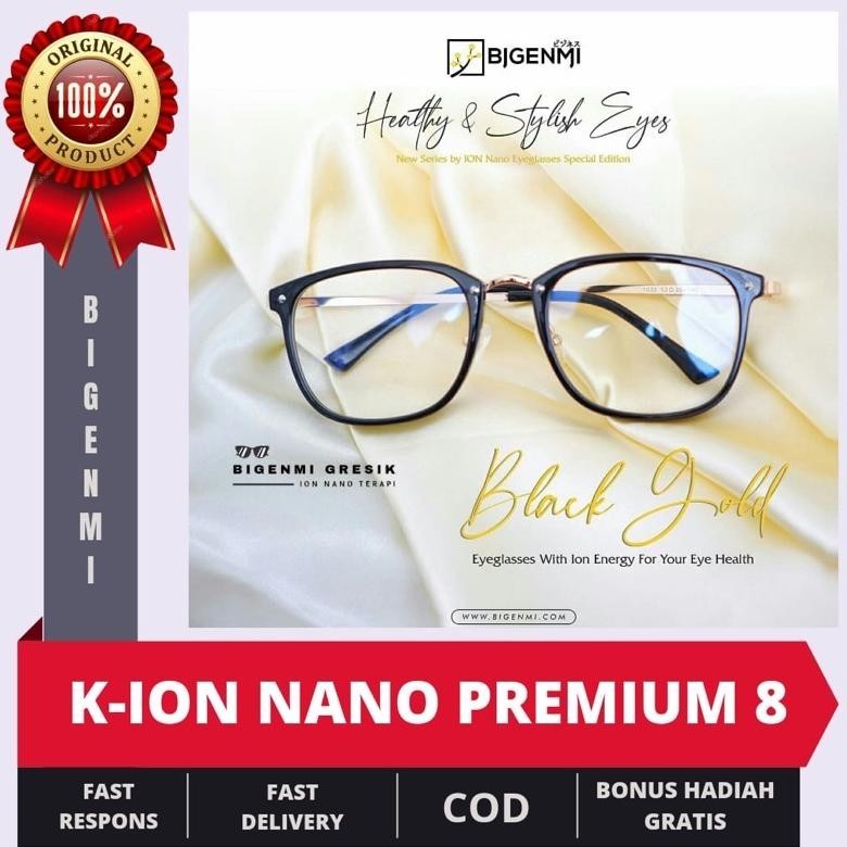 PROMOO [MASTER STOCKIST] KACAMATA BENMI TERAPI K-ION NANO PREMIUM 8 (ORINAL 100%) ANTI RADIASI BLUE 