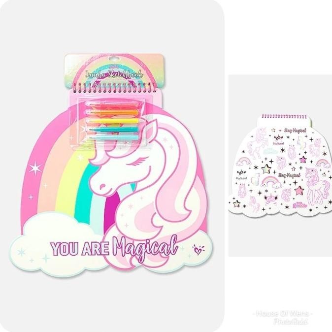 

Justice Unicorn Jumbo Sketchbook Stok Terbatas