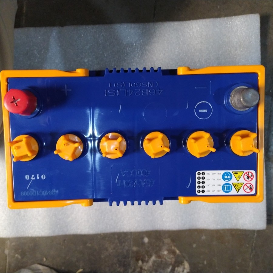 aki mobil incoe gold type NS60LS 12v-45 amper