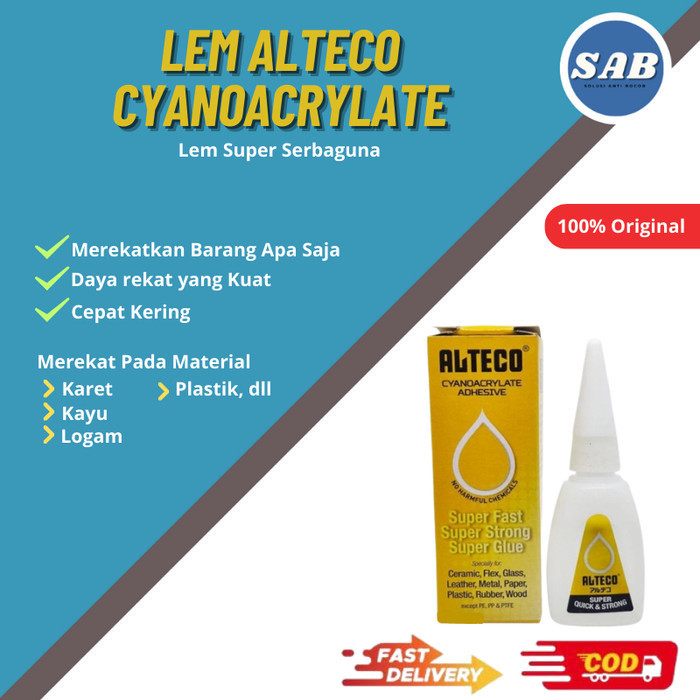 

Lem Super Glue Alteco Botol Instant Japanese Technology Cyanoacrylate