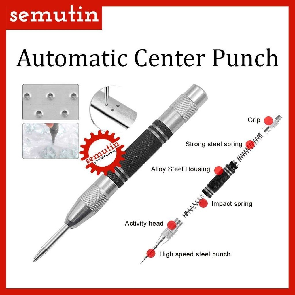 Automatic Center Punch AH25 / Penanda Titik Mata Bor Drip Automatic Pin Hammer / Pukulan Tengah / Pe
