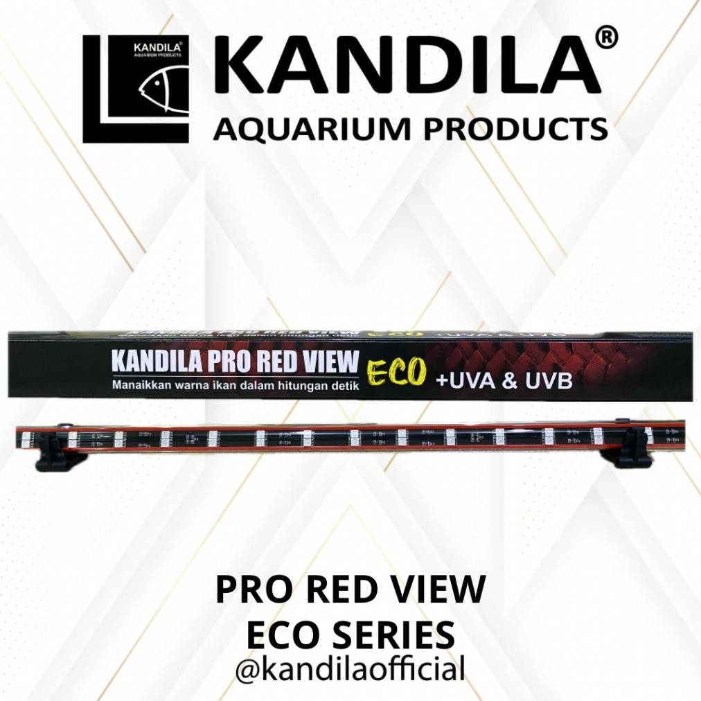 Kandila Official Pro Red View Eco Series T4 Wrgb Lampu Celup Aquarium + Uva Uvb