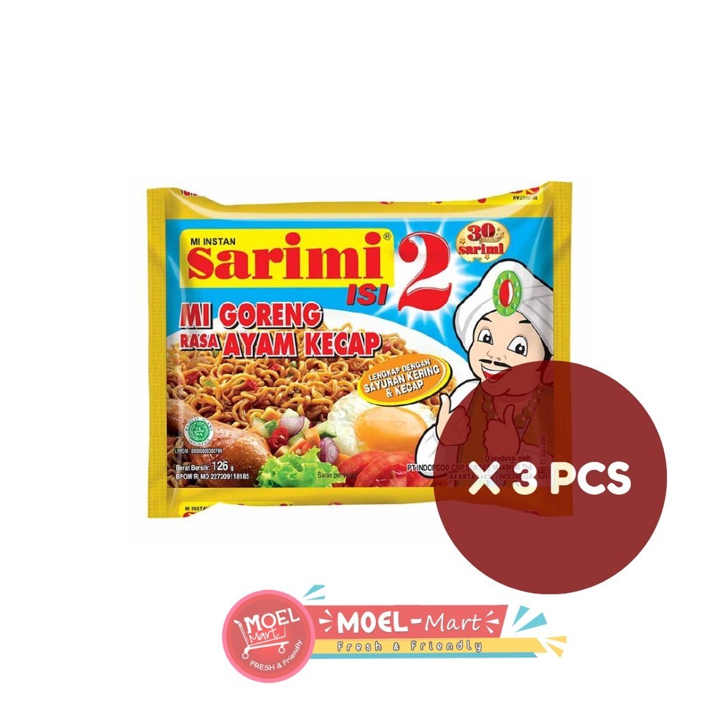 

SARIMI Isi 2 Mie Goreng Ayam Kecap 3pcs x 126gr