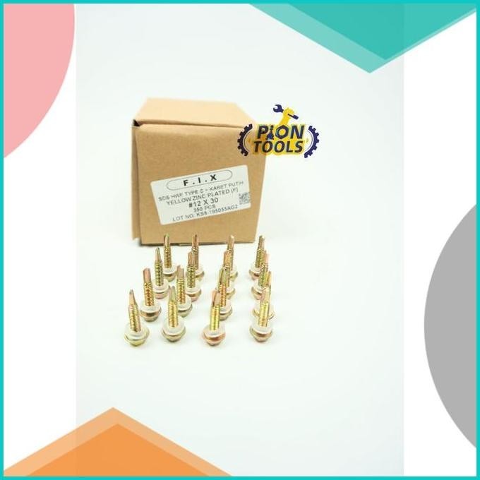 Fix SDS Kuning Karet 12 x 30 Drilling Screw 13m4yZ4 onderdil