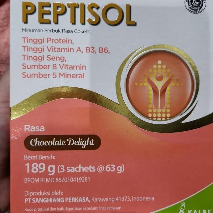 

susu PEPTISOL 189 gram vanilla cokelat tinggi protein LJ