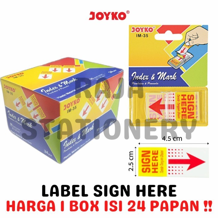 

Joyko Sign Here Label Memo Sti Joyko Tempel Im-35 [24Pcs]