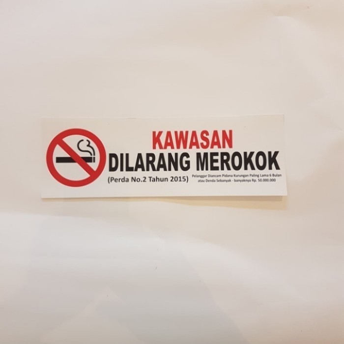 

Stier Label Kawasan Dilarang Me Pe Denda Safety Sign 45X27,5