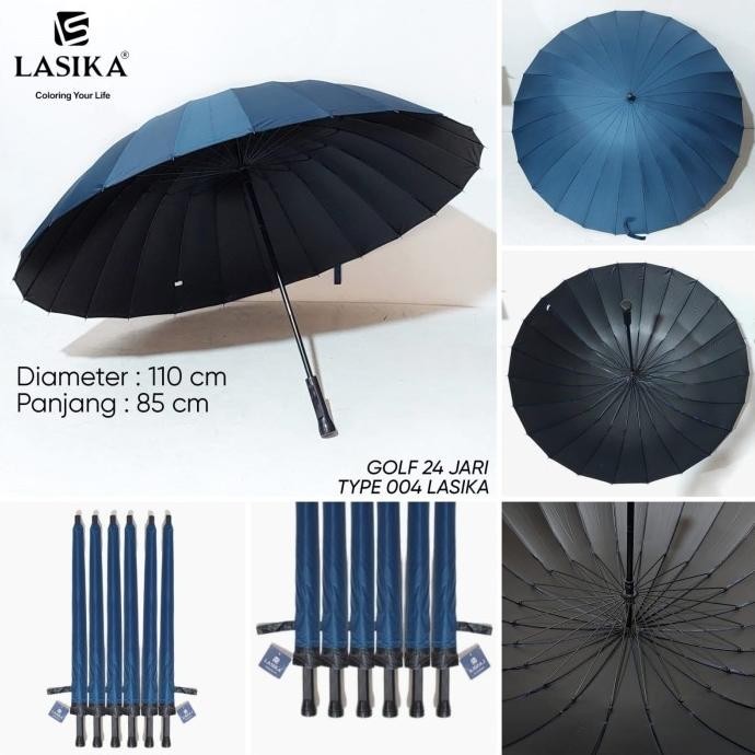 Payung Golf 24 jari Polos ada sarung kualitas Premium