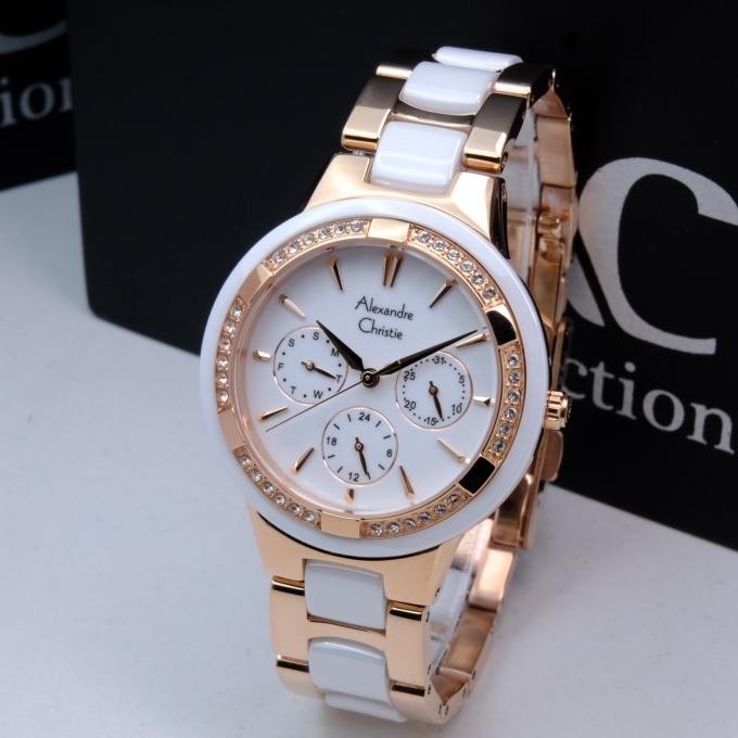 ALEXANDRE CHRISTIE AC 2299 ROSEGOLD WHITE. GARANSI RESMI 1TAHUN