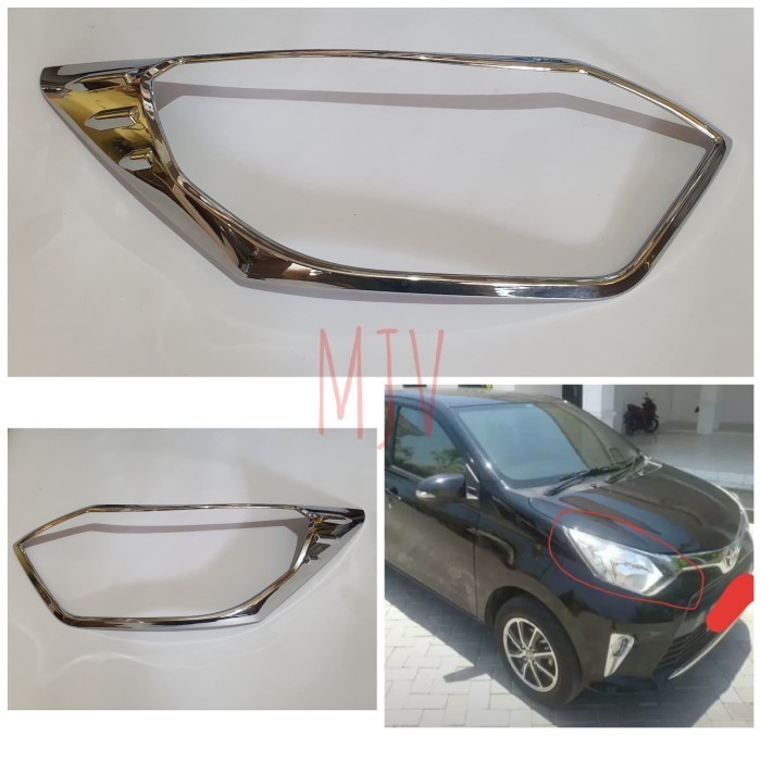 Variasi Crom Lampu Depan Calya Sigra Set Kanan Kiri