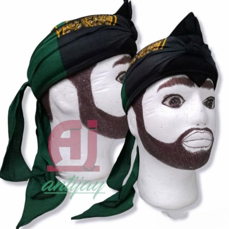 IKET SUNDA UDENG BLANGKON JAWA BLANKON KLIWIR MOTIF IJO KOMBINAAI HITAM UKURAN KEPALA PRIA DEWASA RO