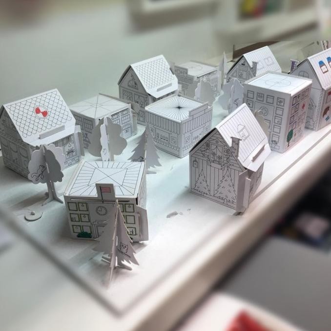 

Kreasi kertas lipat template rumah kota karton isi 10pc WMO IK5352 MAL