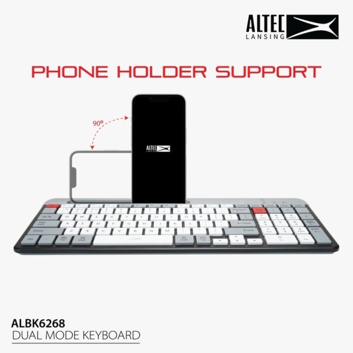 Altec Lansing Albk6268 Keyboard Dual Mode Wireless & Bluetooth