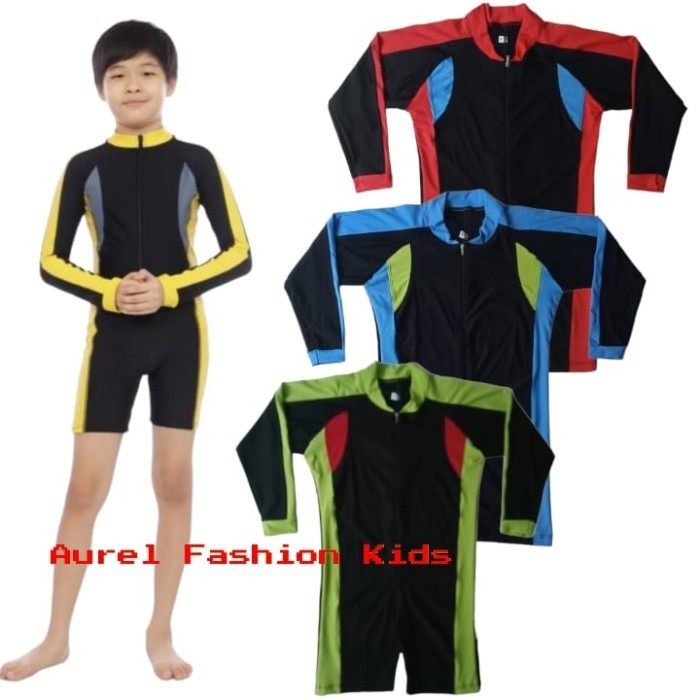 Baju Renang Anak Laki Laki Perempuan Lengan Panjang 3-12 Tahun
