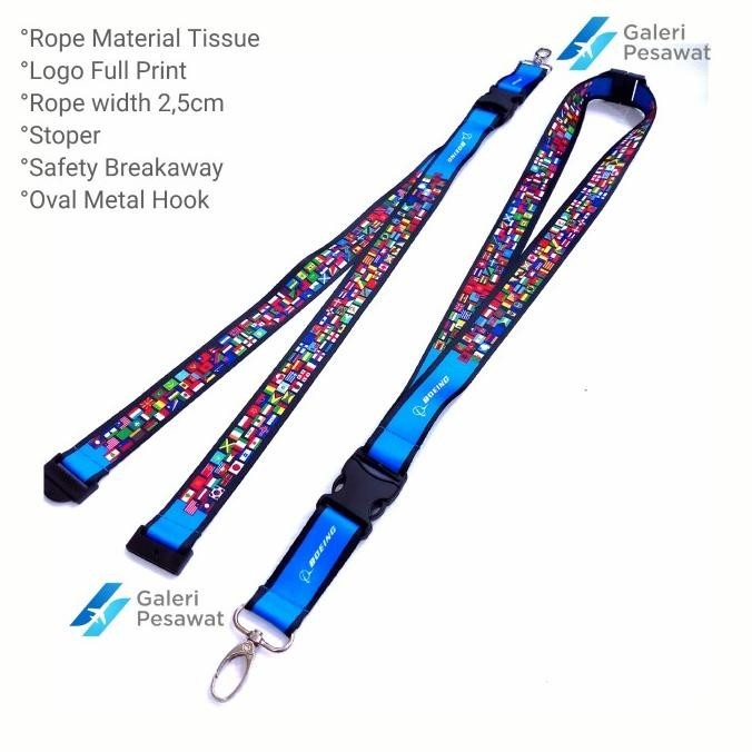 

Lanyard / Gantungan Tali ID Card BOEING WORLD NATIONAL FLAGS PREMIUM BS01