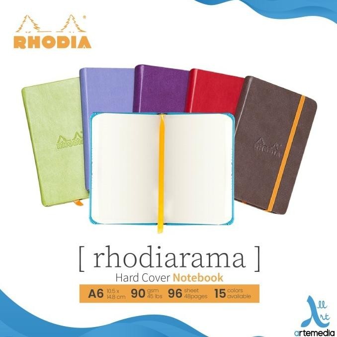 

Buku Catatan Rhodia Rhodiarama A6 Blank Paper Hard Cover Notebook