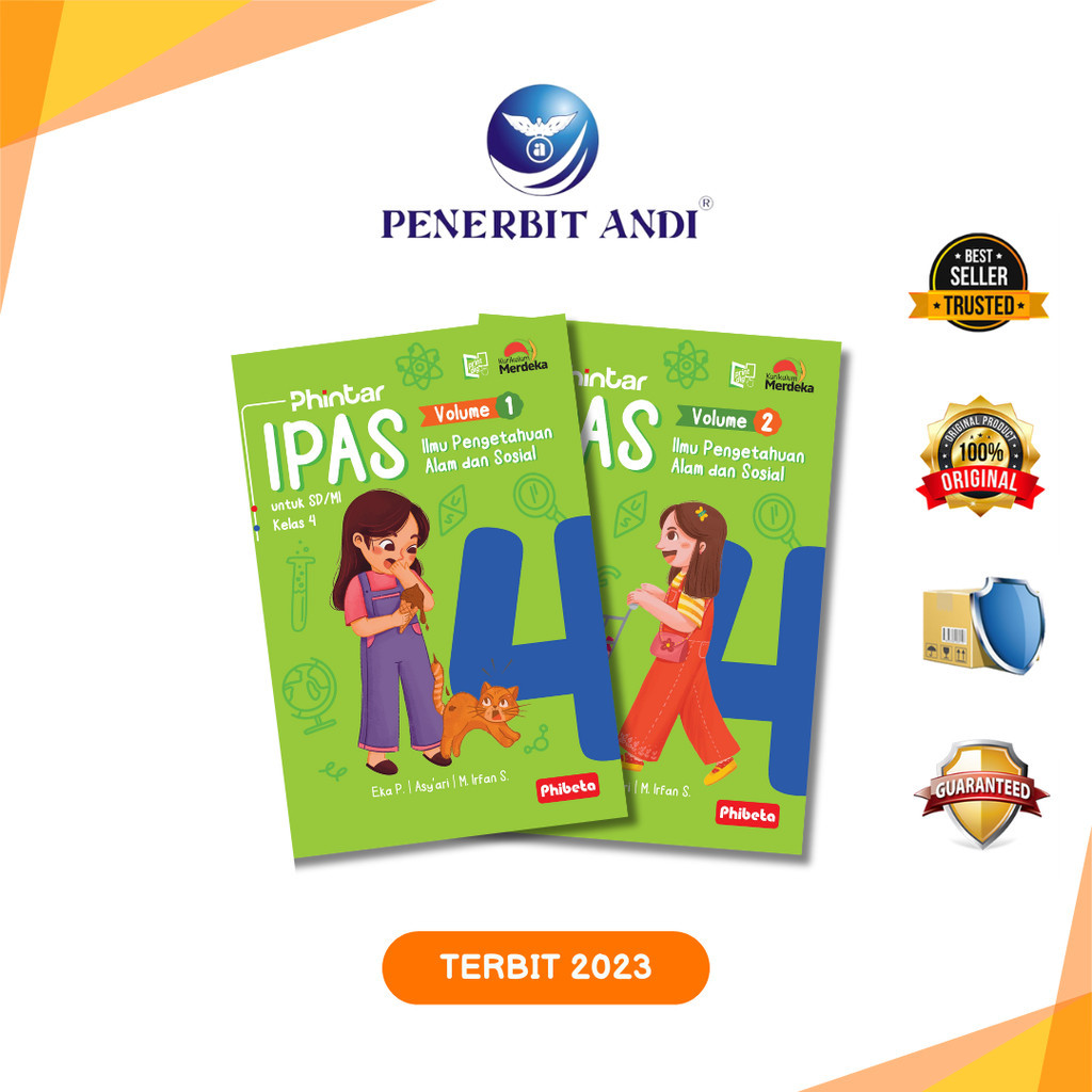 Buku Pelajaran Phintar IPAS Volume 1,2 SD/MI Kelas 4 Kurikulum Merdeka