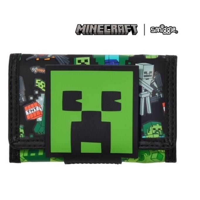 Smiggle Minecraft Tas Ransel Minecraft Double Dekker Dompet Smiggle