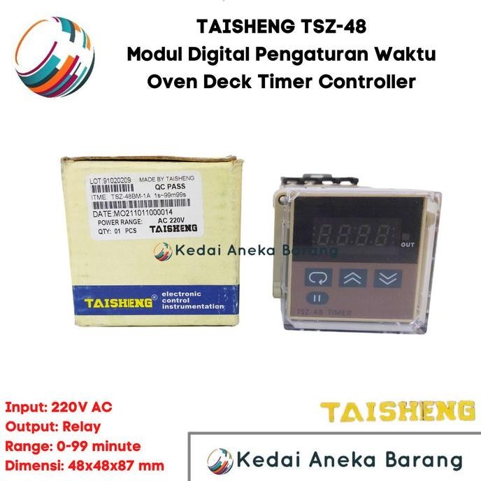 TAISHENG Modul Digital Timer Oven Deck Controller TSZ-48 220V AC Relay