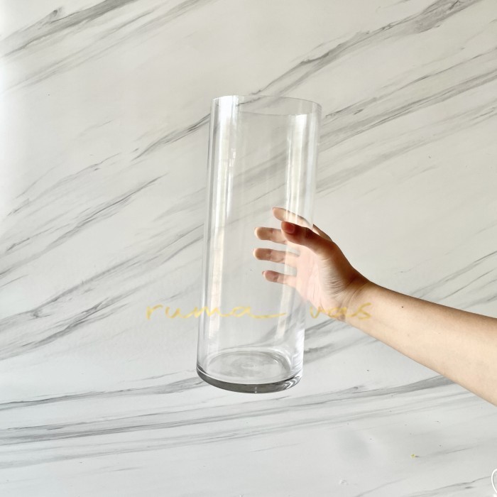 Vas Bunga Kaca Tinggi 30 Cm Diameter 10 Cm Pot Bunga Tabung Kaca Best