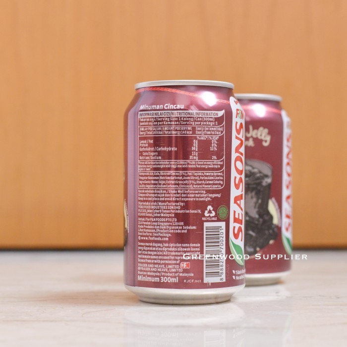 

Brom Seasons Grass Jelly Drink / Cincau Hitam 300Ml - 1 Ctn